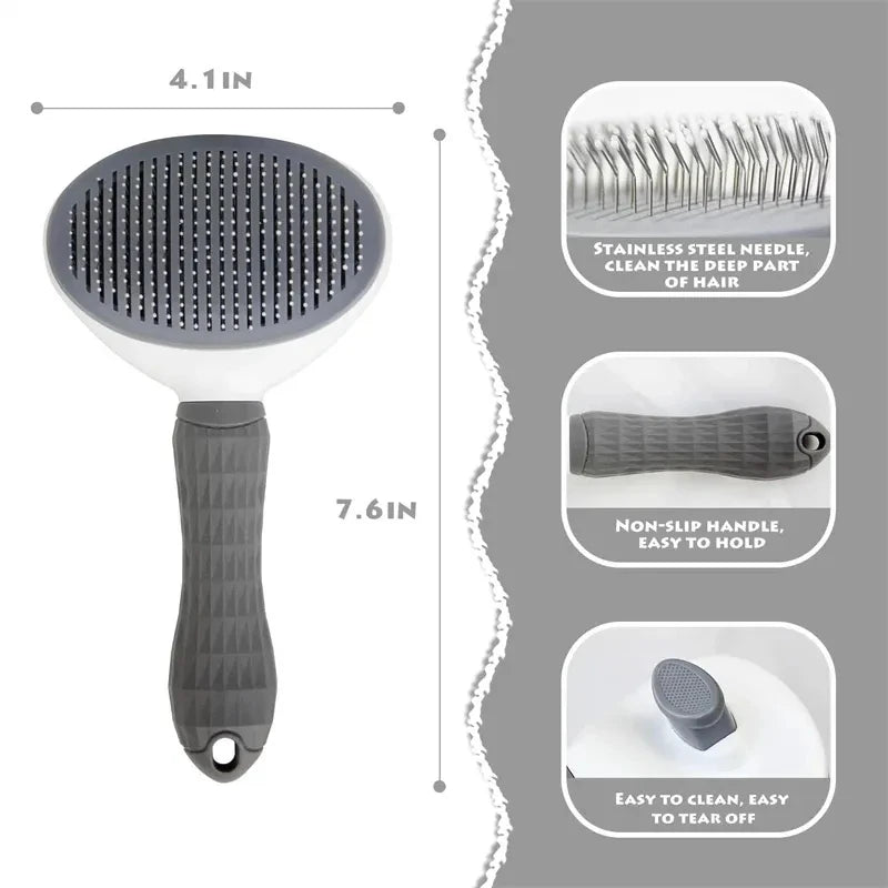 Velmora™ Self-Cleaning Pet Brush – Effortless Fur Removal for Cats & Dogs